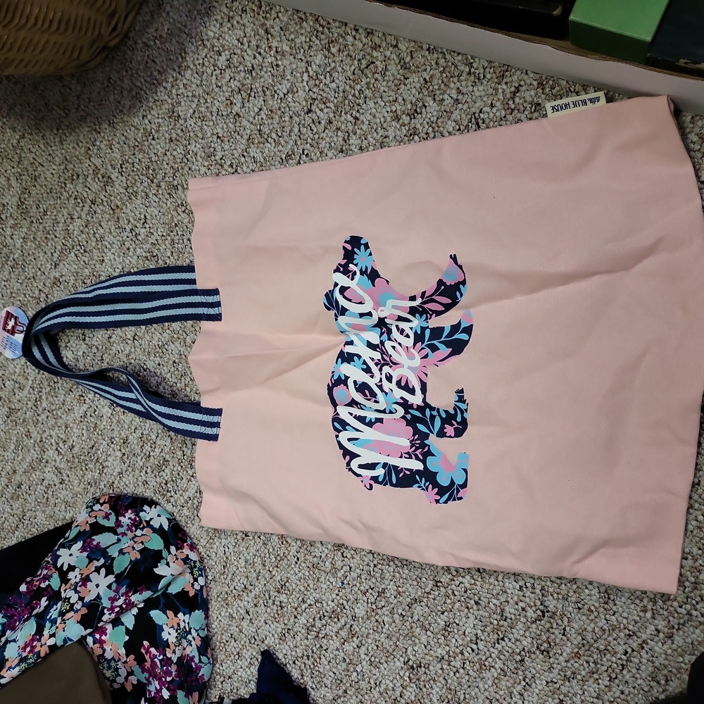 Little Blue House Tote Bag Mama Bear 18x15